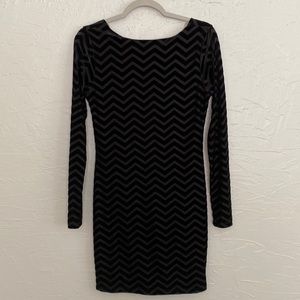 Apricots Lane chevron black dress, never worn, perfect condition.